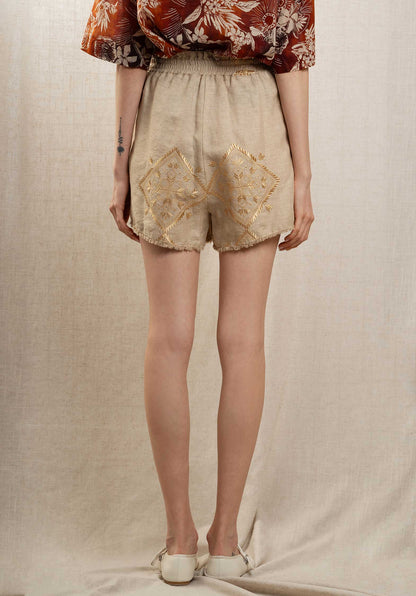 Shorts 210312 Beige-Gold