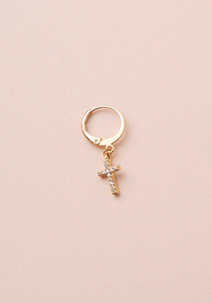 Earring Cross Gold