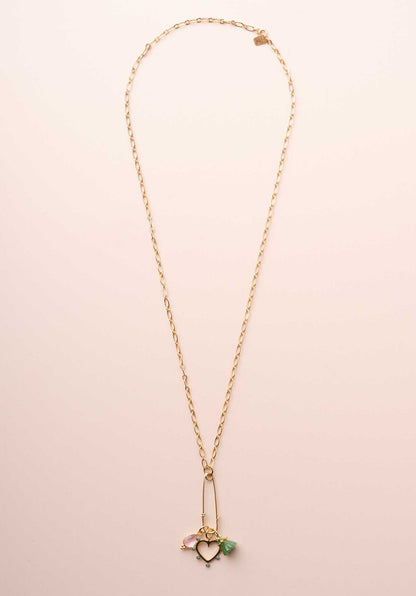Necklace Pe9 Patty Jade-Heart-Pink