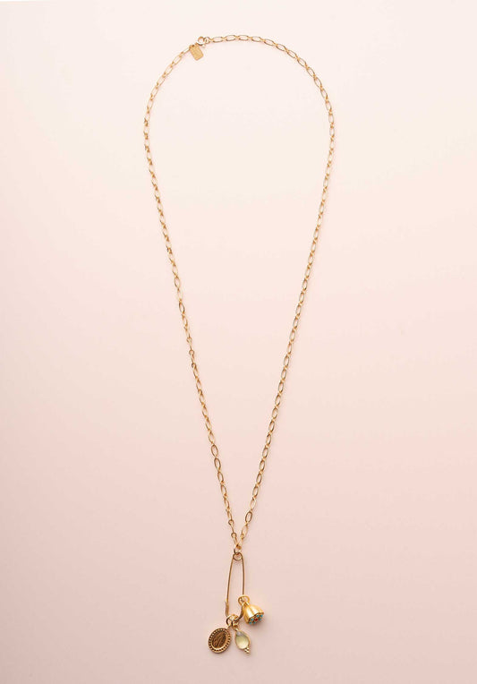 Necklace Patty Lt-Green-Gold