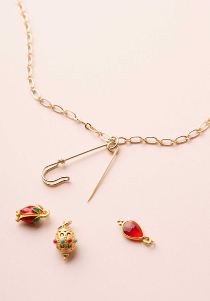 Necklace Patty Red-Gold