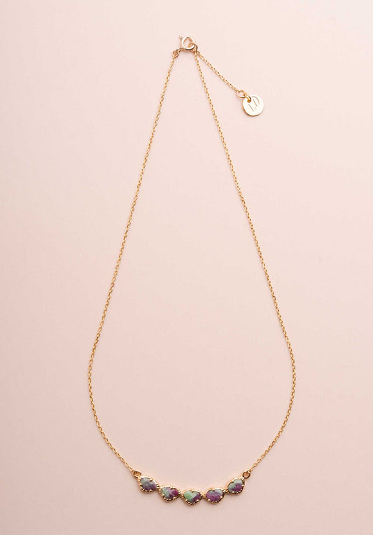 Necklace Rc587 Ruby-Zoisite