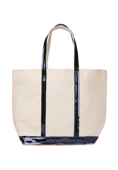 Tote Bag Canvas Cabas L Ve01-v40409 Off-White-Navy