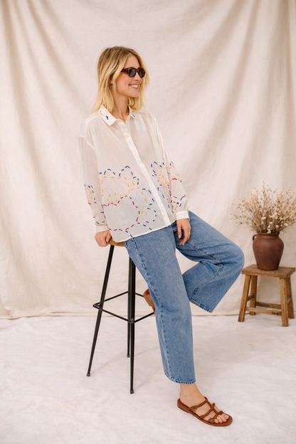 SACRECOEUR | Ali Pivoine Floral Cotton Voile Shirt
