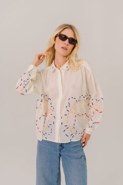SACRECOEUR | Ali Pivoine Floral Cotton Voile Shirt