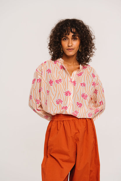 Sacrecoeur | Ella Buzios Blouse - Gather Detail Cotton