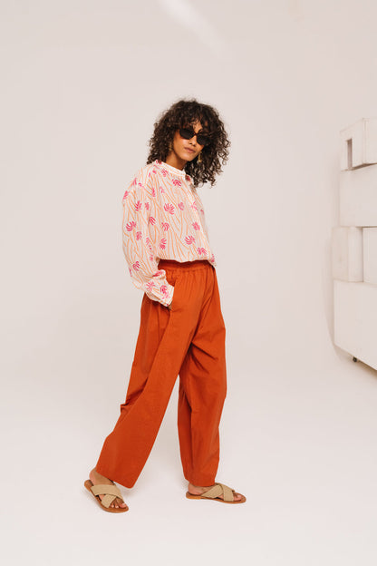 Sacrecoeur | Ella Buzios Blouse - Gather Detail Cotton