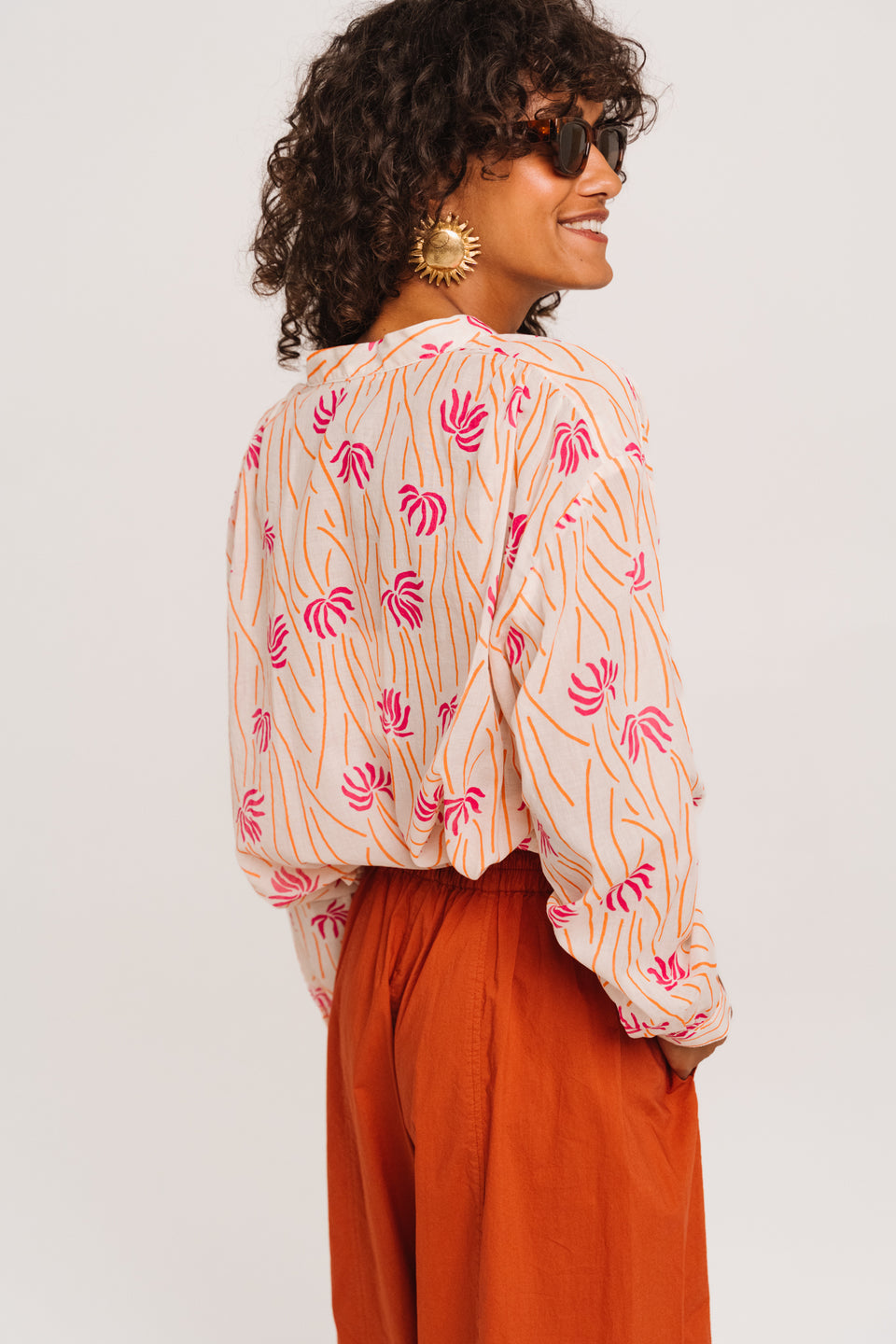 Sacrecoeur | Ella Buzios Blouse - Gather Detail Cotton