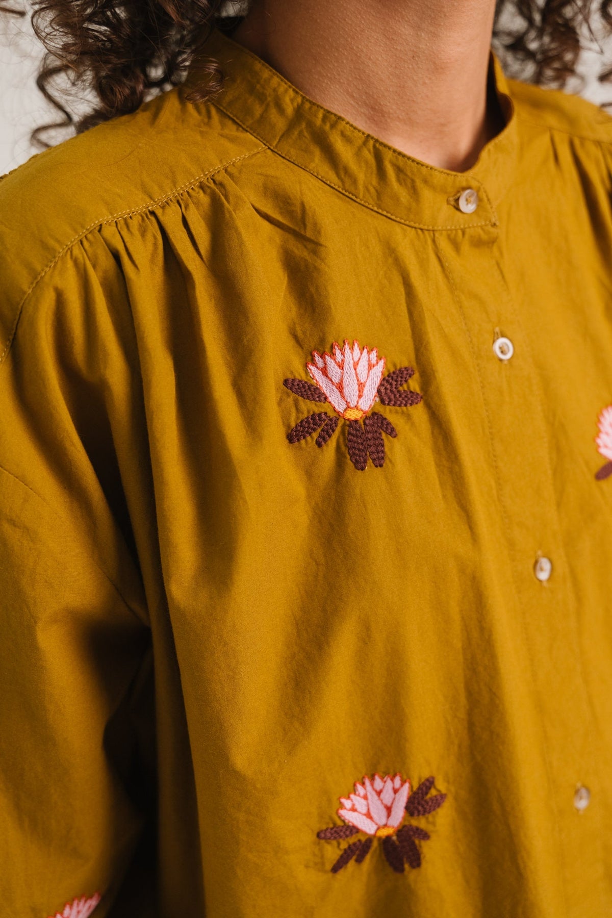 Sacrecoeur | Ella Lily Blouse - Green Cotton