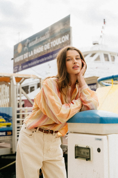 SACRECOEUR | Gladis Tupi Blouse - Gradient Stripe