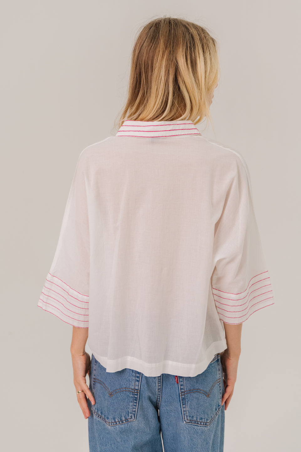 SACRECOEUR | Jodie Kilim Embroidered Poplin T-Shirt
