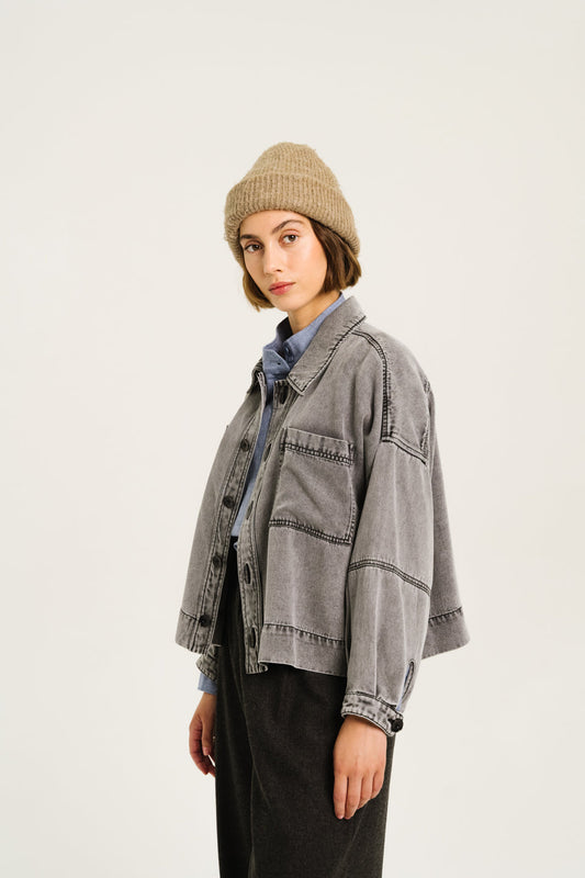Sacrecoeur | Justine Denim Jacket - Indigo Wash Noir-Indigo