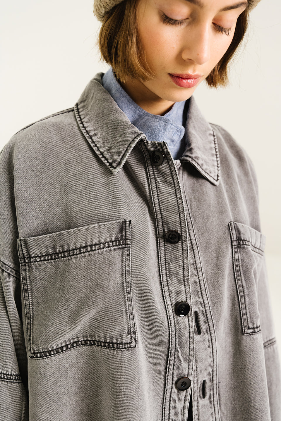 Sacrecoeur | Justine Denim Jacket - Indigo Wash Noir-Indigo