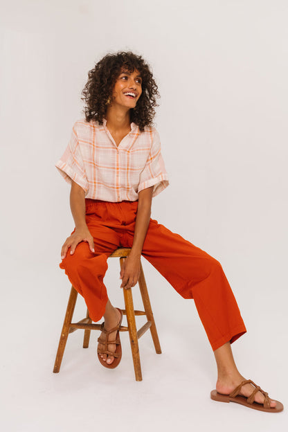 SACRECOEUR | Blouse Louison Ceram Multi - Check Cotton Blouse
