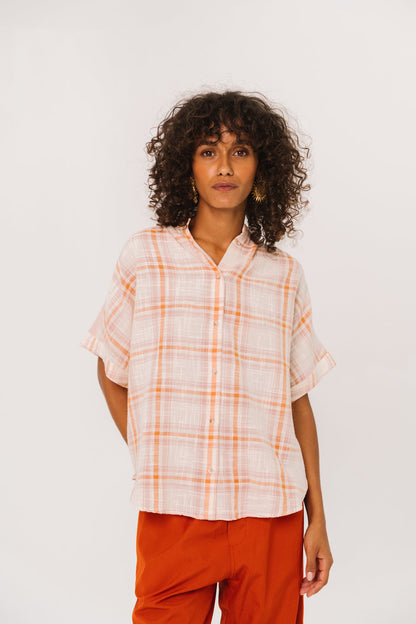 SACRECOEUR | Blouse Louison Ceram Multi - Check Cotton Blouse