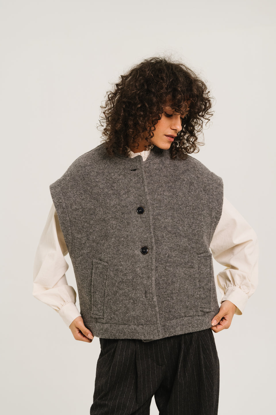 Sacrecoeur | Sonny Gilet - Grey Virgin Wool