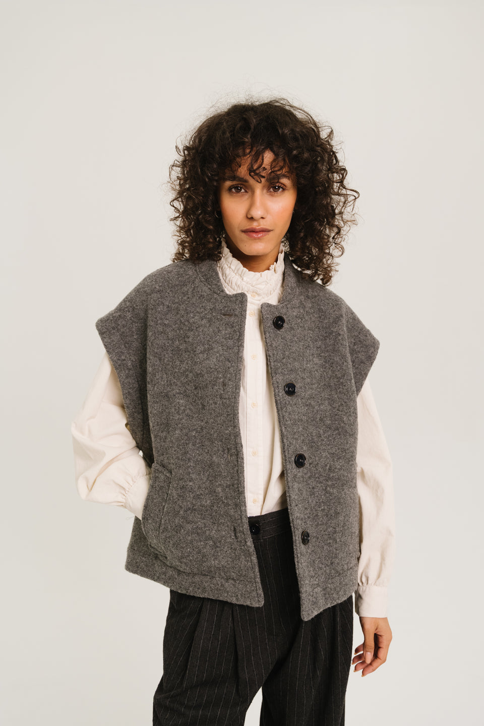 Sacrecoeur | Sonny Gilet - Grey Virgin Wool