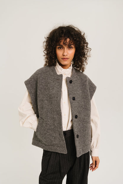Sacrecoeur | Sonny Gilet - Grey Virgin Wool