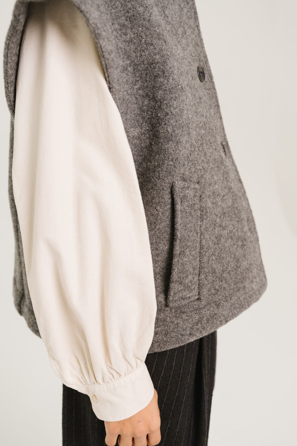 Sacrecoeur | Sonny Gilet - Grey Virgin Wool
