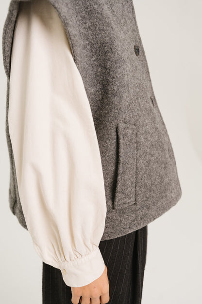 Sacrecoeur | Sonny Gilet - Grey Virgin Wool