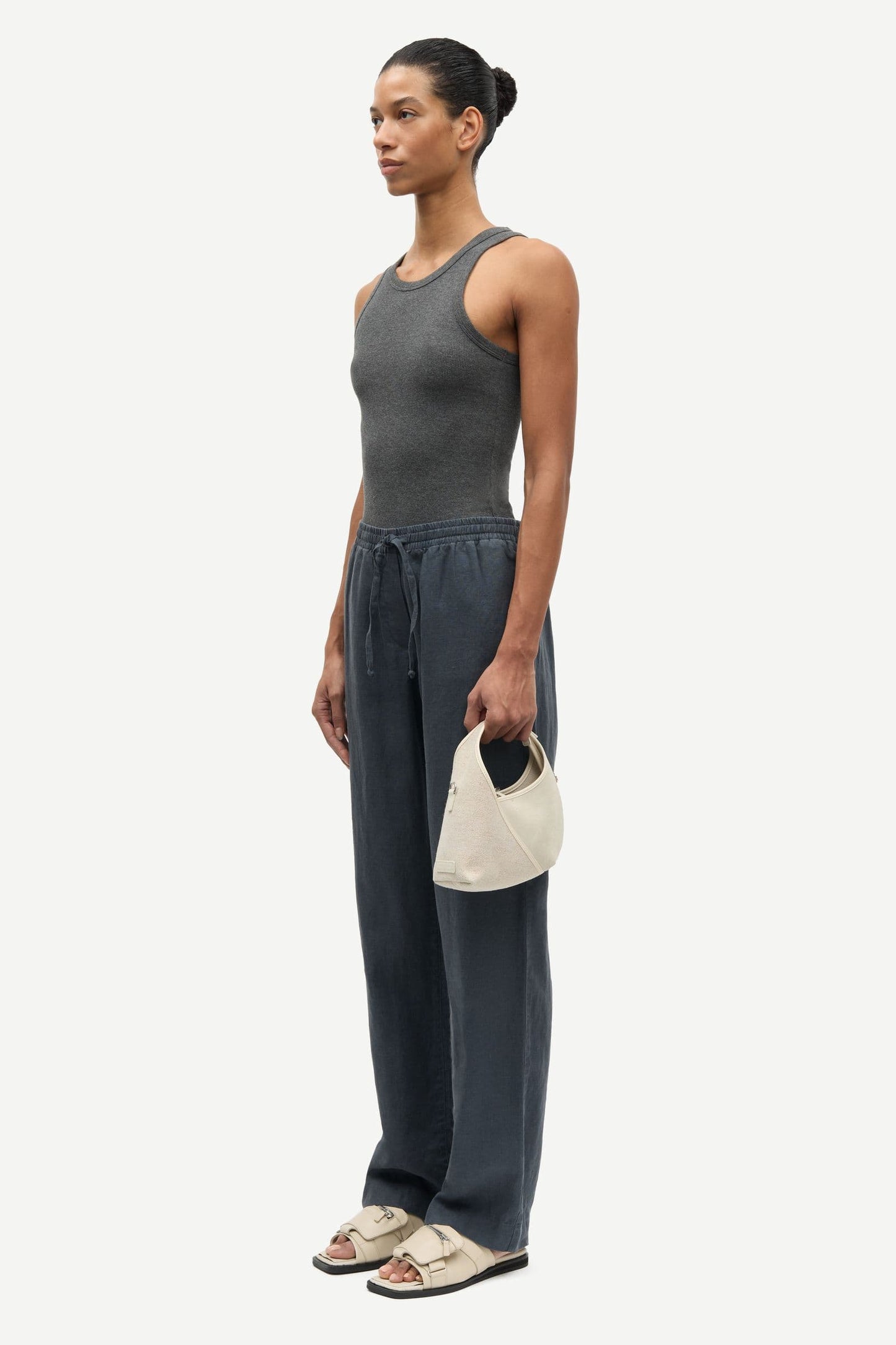 Samsoe Samsoe | Alexo Ribbed Tank - Dark Grey Dark-Grey-Mel