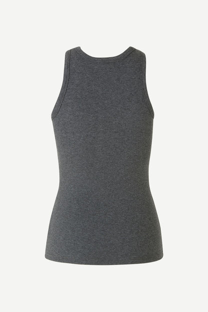 Samsoe Samsoe | Alexo Ribbed Tank - Dark Grey Dark-Grey-Mel