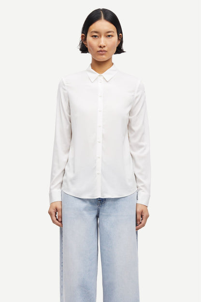 Samsoe Samsoe | Milly Shirt - Fluid Drape in Cream Clear-Cream
