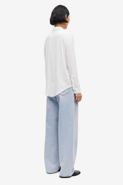 Samsoe Samsoe | Milly Shirt - Fluid Drape in Cream Clear-Cream