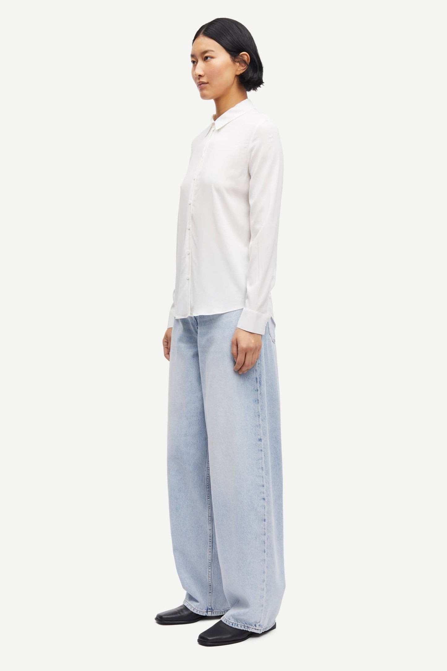 Samsoe Samsoe | Milly Shirt - Fluid Drape in Cream Clear-Cream