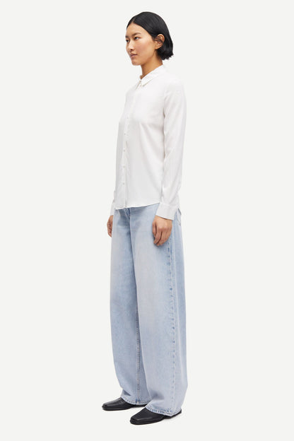Samsoe Samsoe | Milly Shirt - Fluid Drape in Cream Clear-Cream