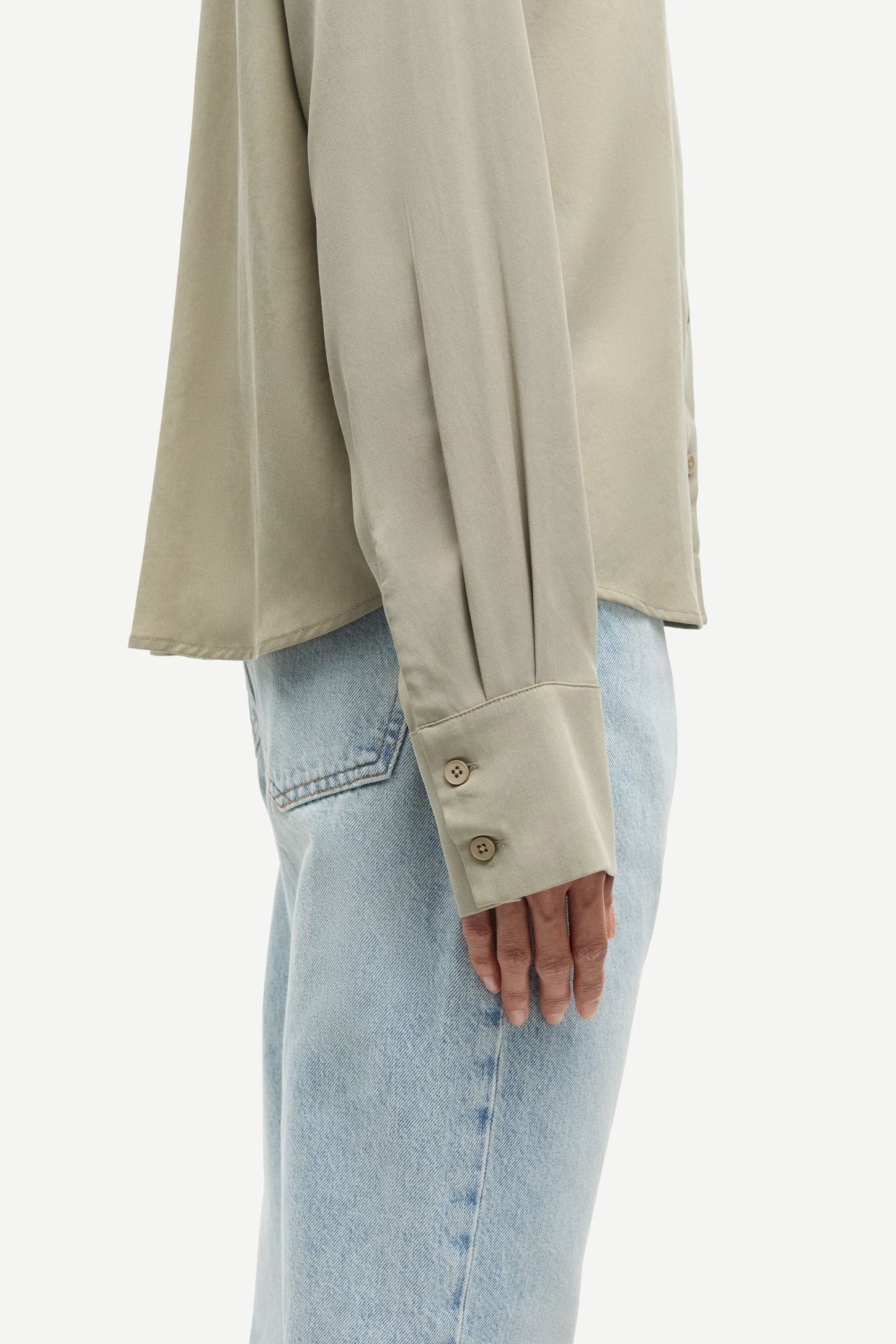 Samsoe Samsoe | Milly Shirt - Fluid Drape in Cream Clear-Cream