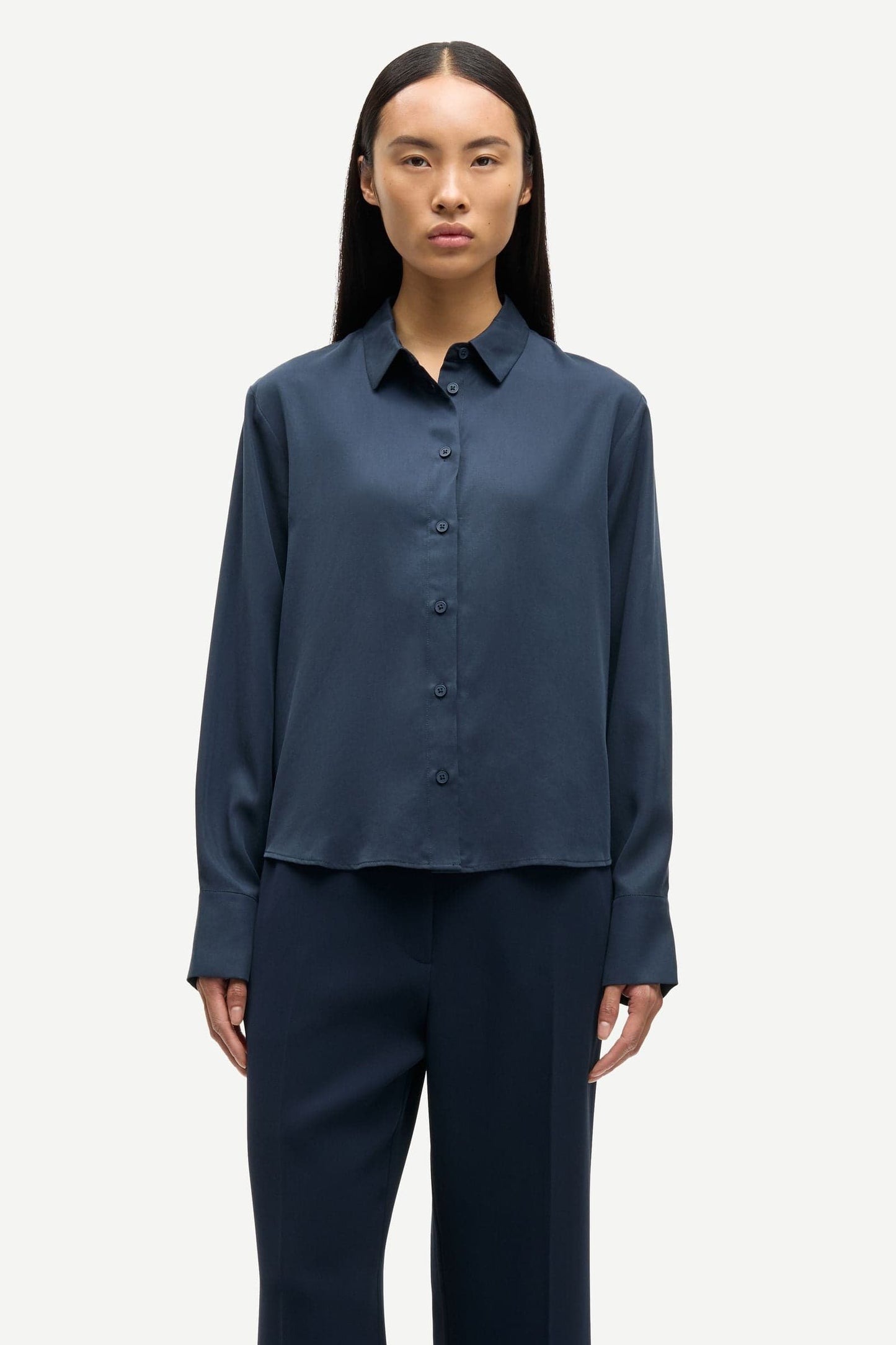 Samsoe Samsoe | Milly Shirt - Fluid Drape in Cream Clear-Cream