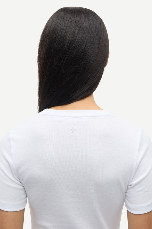 Samsoe Samsoe | Sculpted Cotton T-Shirt - Clean White