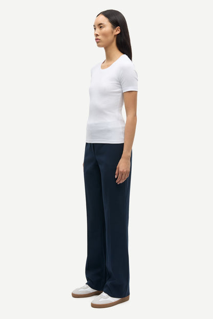 Samsoe Samsoe | Sculpted Cotton T-Shirt - Clean White