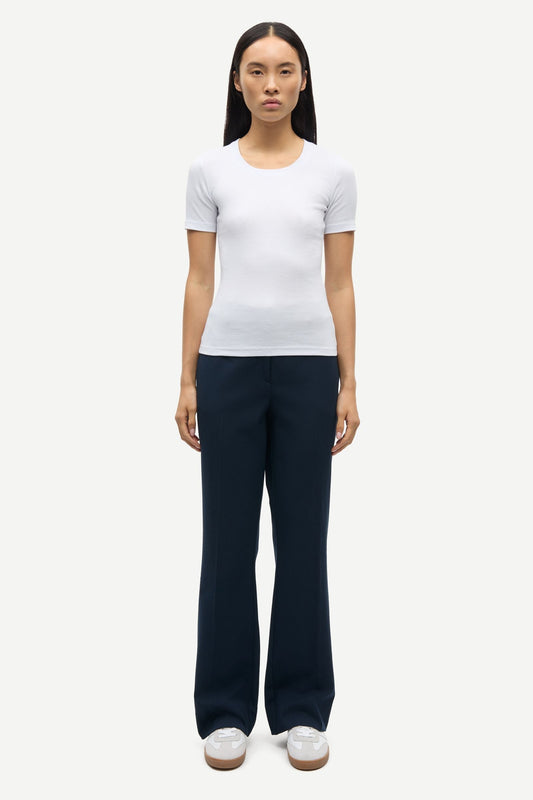 Samsoe Samsoe | Sculpted Cotton T-Shirt - Clean White