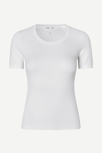 Samsoe Samsoe | Sculpted Cotton T-Shirt - Clean White
