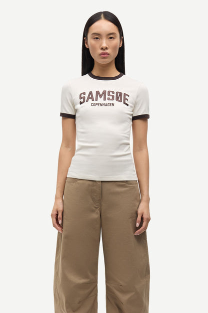 Samsoe Samsoe | Sabond Cotton T-shirt - White Egret