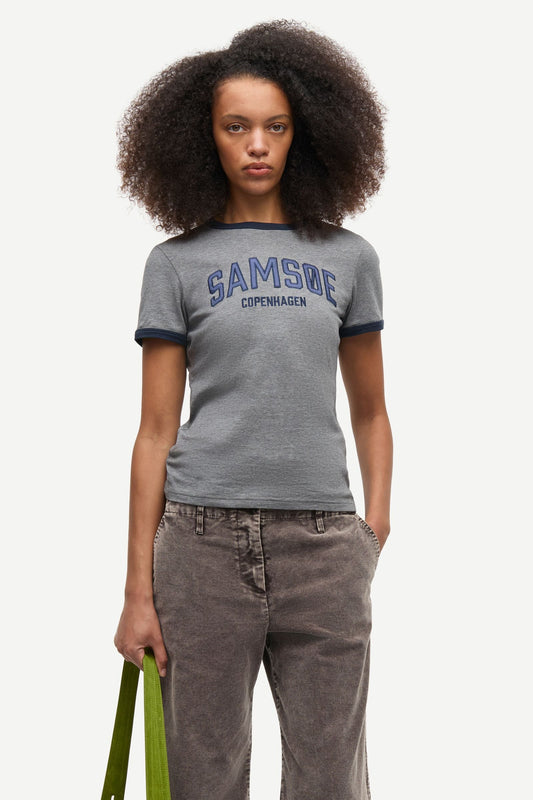 Samsoe Samsoe | Sabond T-Shirt - Mid-Grey Melange Mid-Grey-Mel