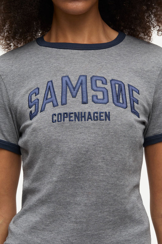 Samsoe Samsoe | Sabond T-Shirt - Mid-Grey Melange Mid-Grey-Mel