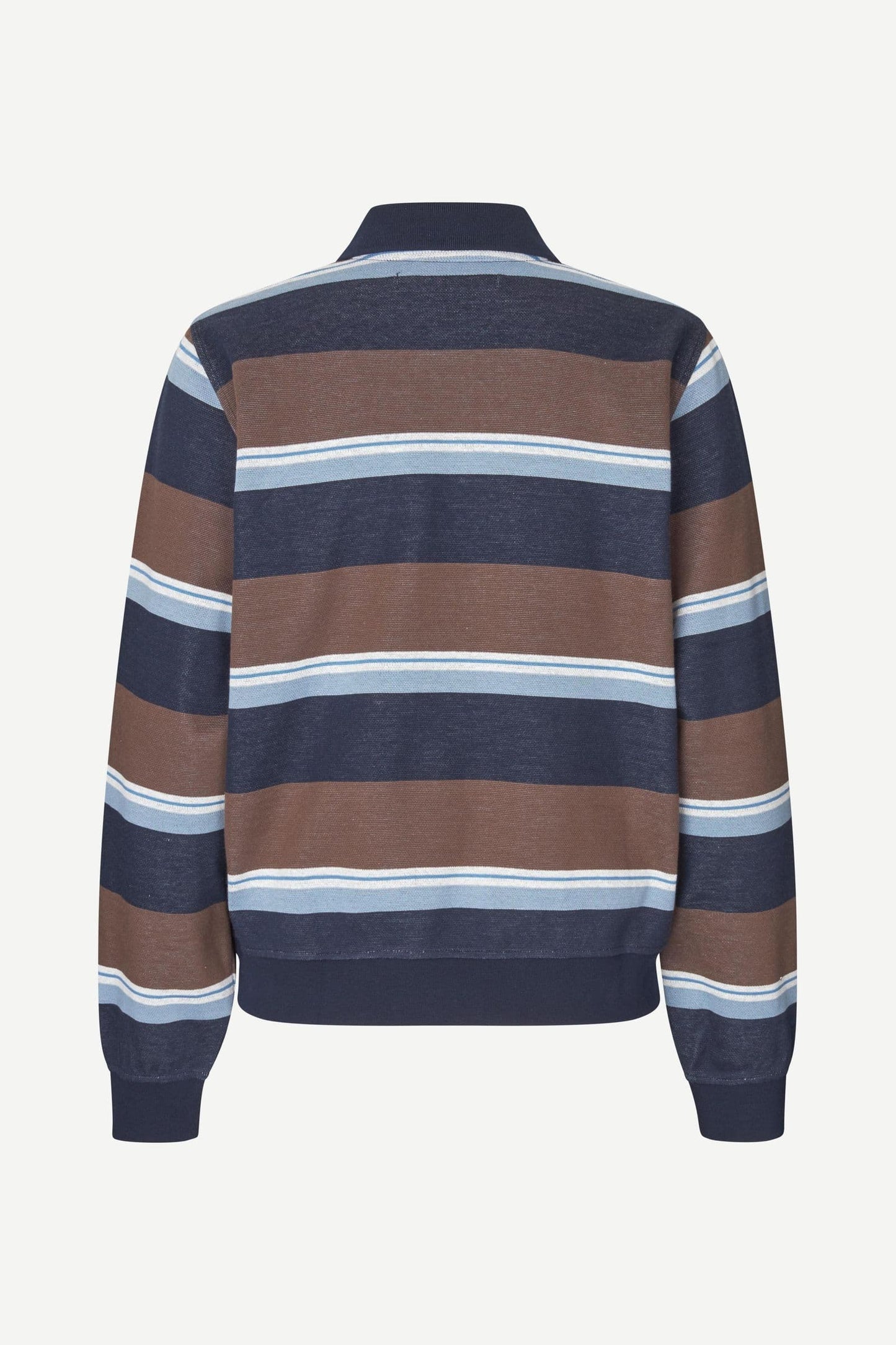 Samsoe Samsoe | Sadory Polo Sweatshirt - Brown and Blue Brown-Blue-St