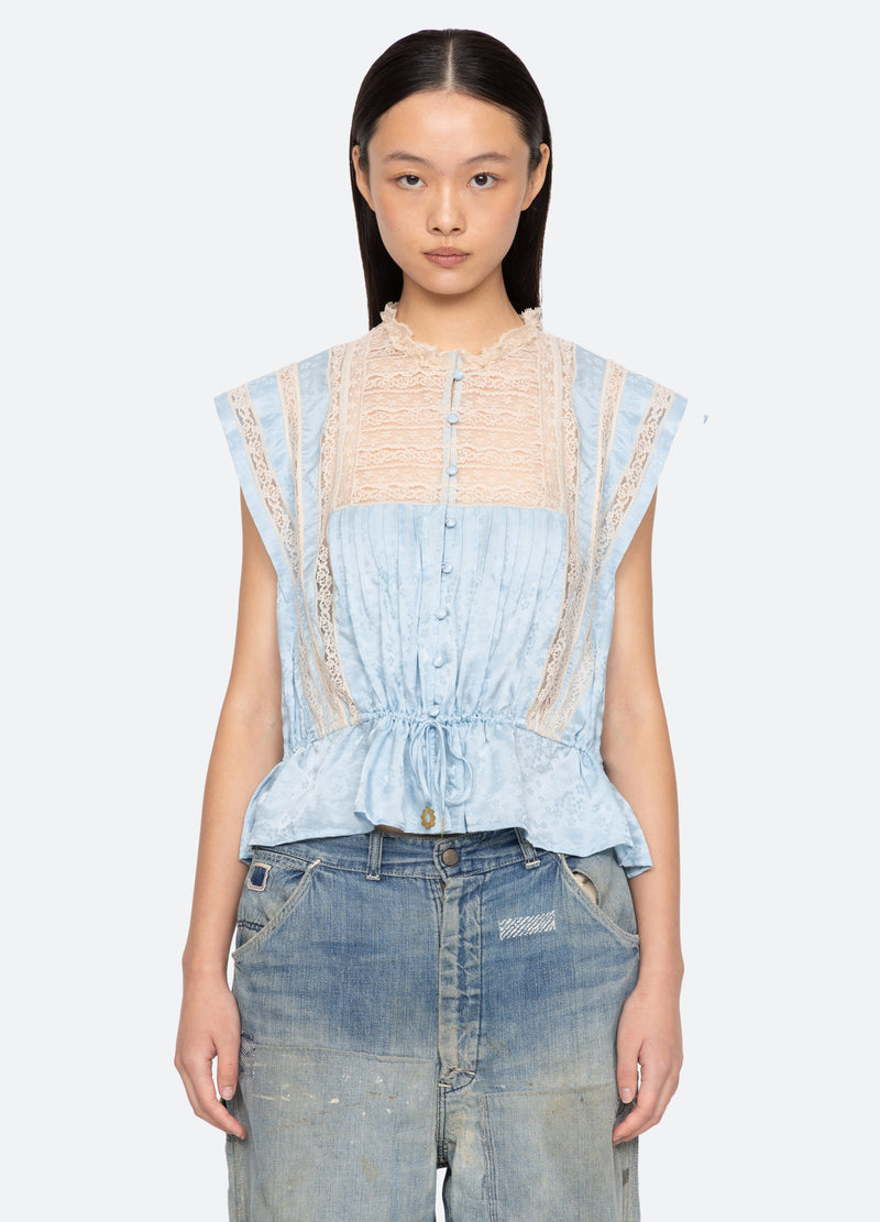 Blouse Ss26-017 Blue