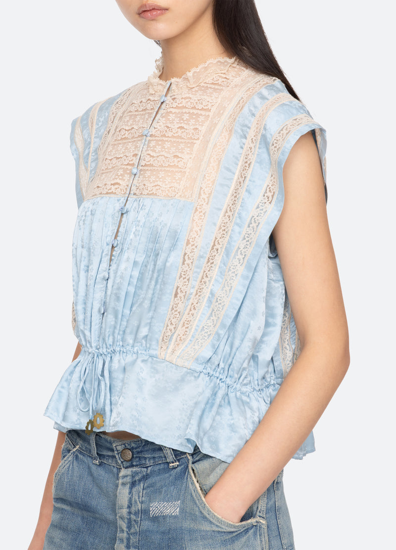 Blouse Ss26-017 Blue