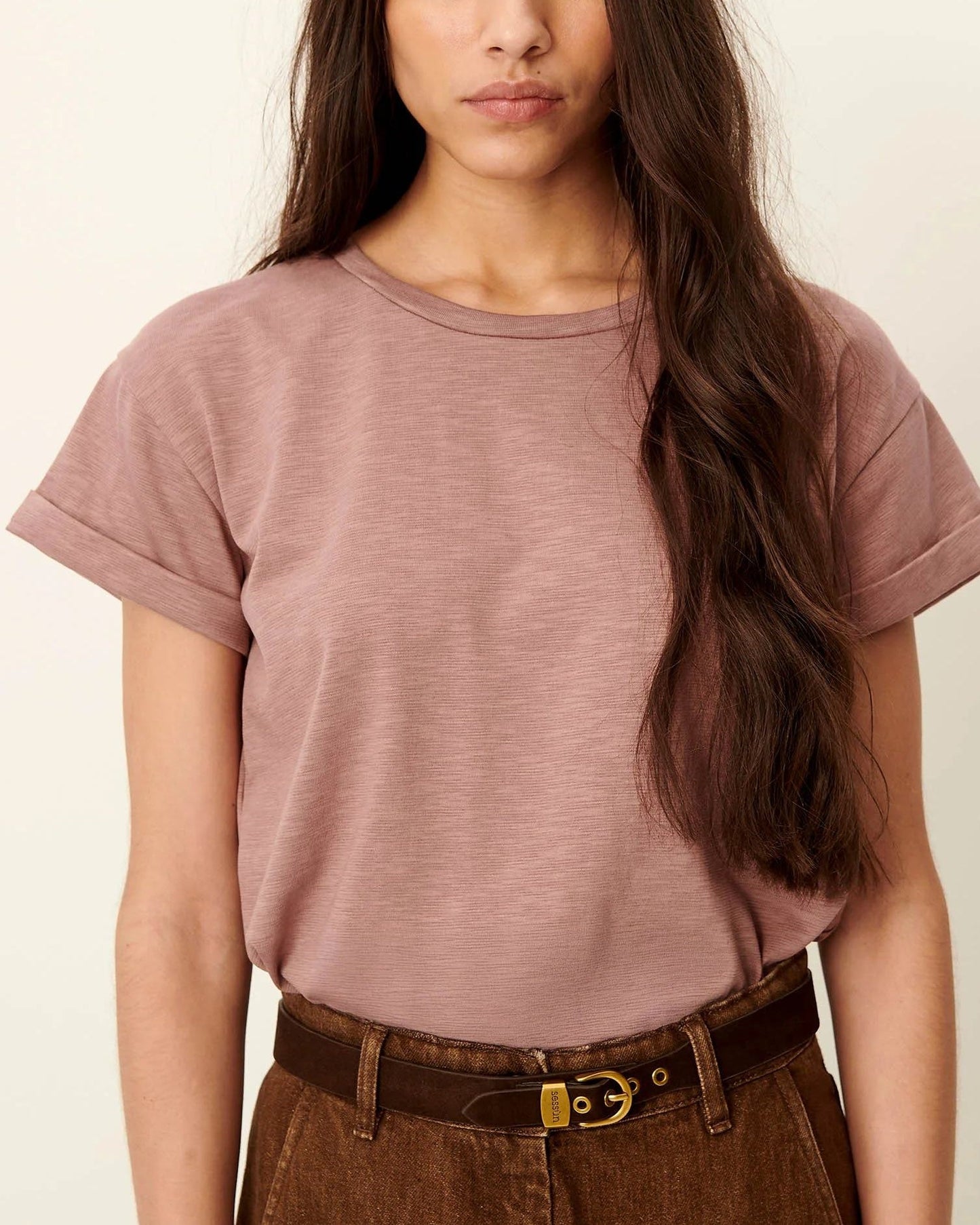 Sessun | Albano Slub-Jersey T-Shirt Marble-Rose