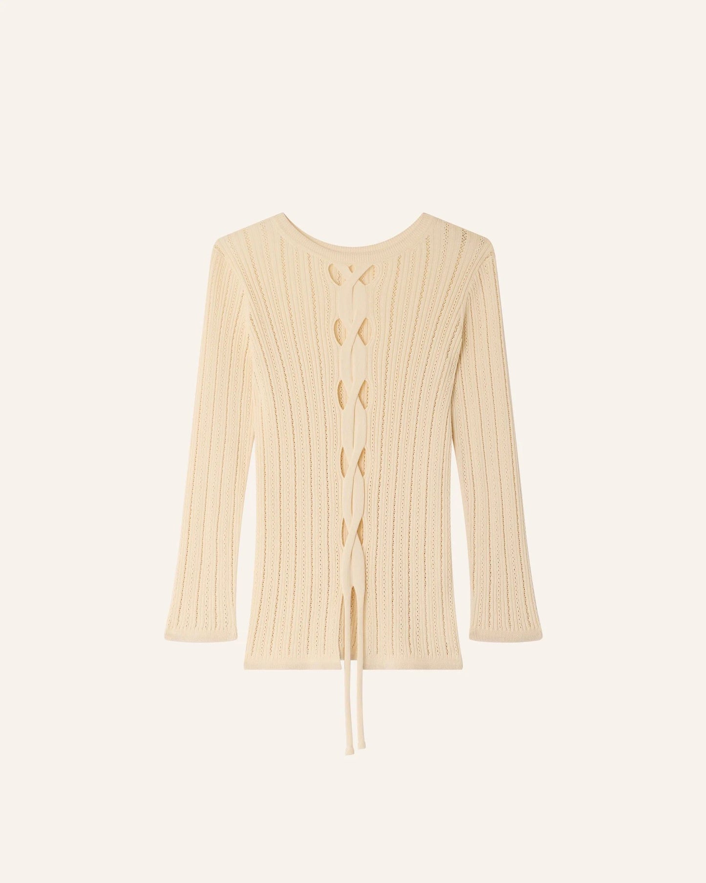 Women's Pullover Merino Wool Blend Knit - Fleur-De-Sel