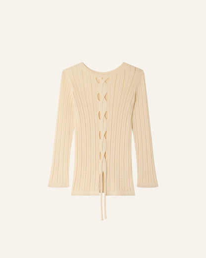 Women's Pullover Merino Wool Blend Knit - Fleur-De-Sel