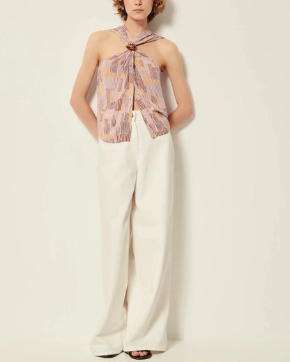 Sessun | ATRANO Cotton Poplin Blouse - Blush Pink Rosaico-Honesti