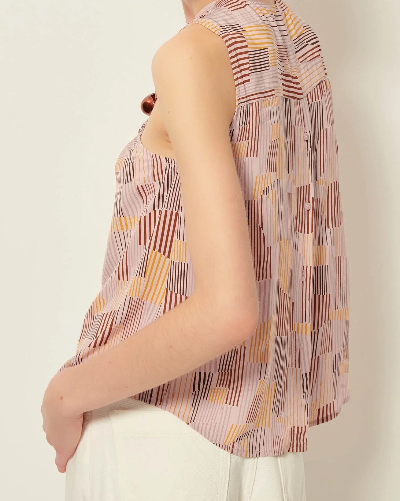 Sessun | ATRANO Cotton Poplin Blouse - Blush Pink Rosaico-Honesti
