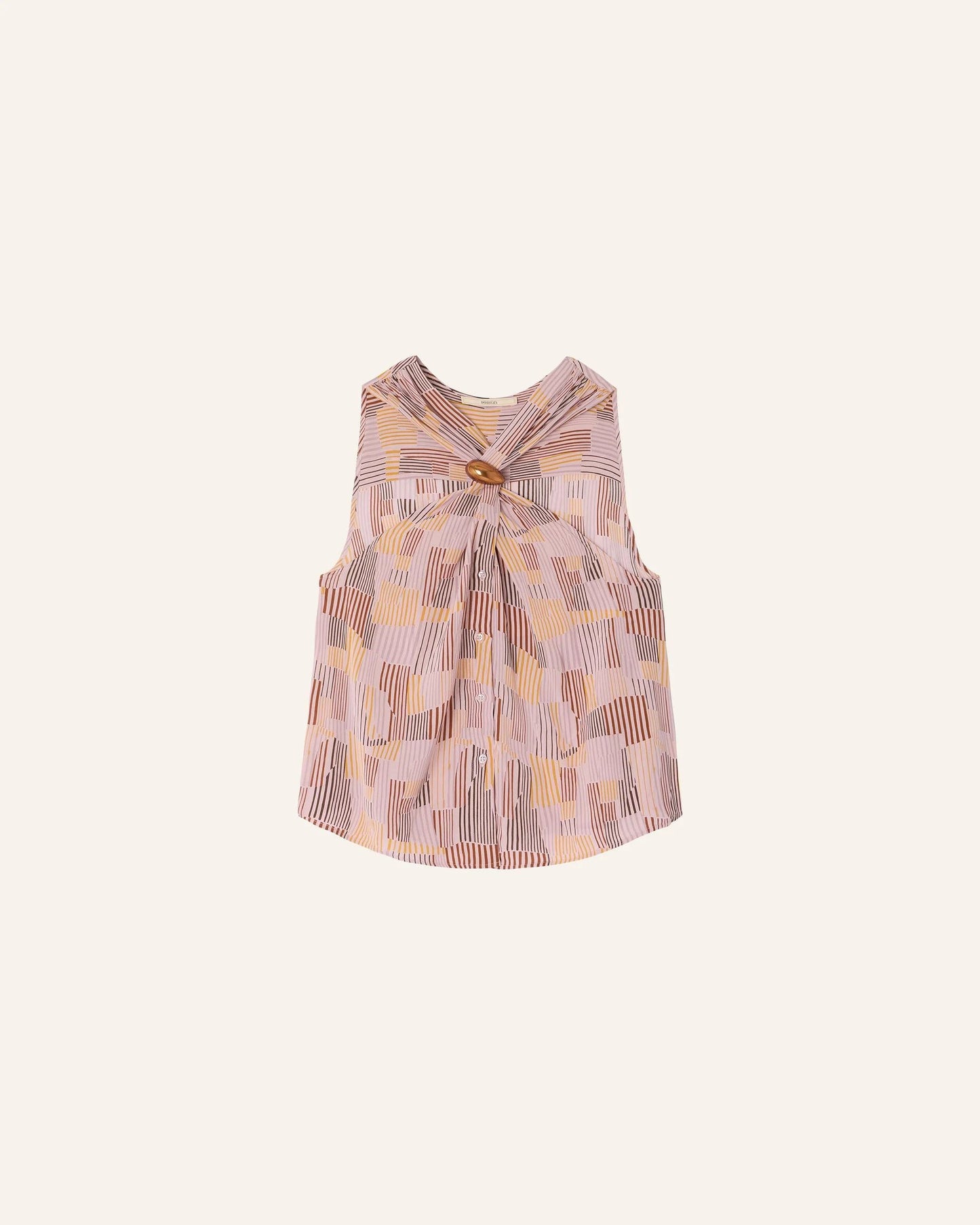 Sessun | ATRANO Cotton Poplin Blouse - Blush Pink Rosaico-Honesti