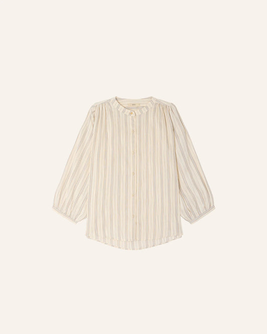 Women's Blouse Organic Cotton - Two-Tone Stripe Pattern Sandaguas