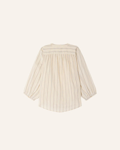 Women's Blouse Organic Cotton - Two-Tone Stripe Pattern Sandaguas